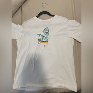 Supreme White Tee with Dinosaur Graphic